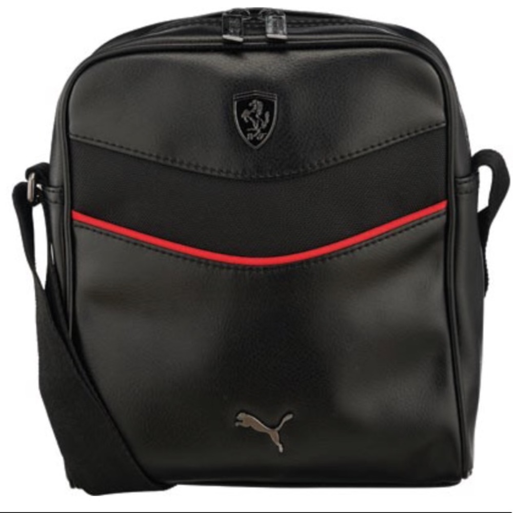Black Puma Unisex Ferrari Man Bag